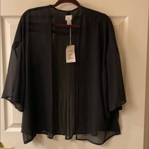 A New Day pleated sheer kimono type top OSFM